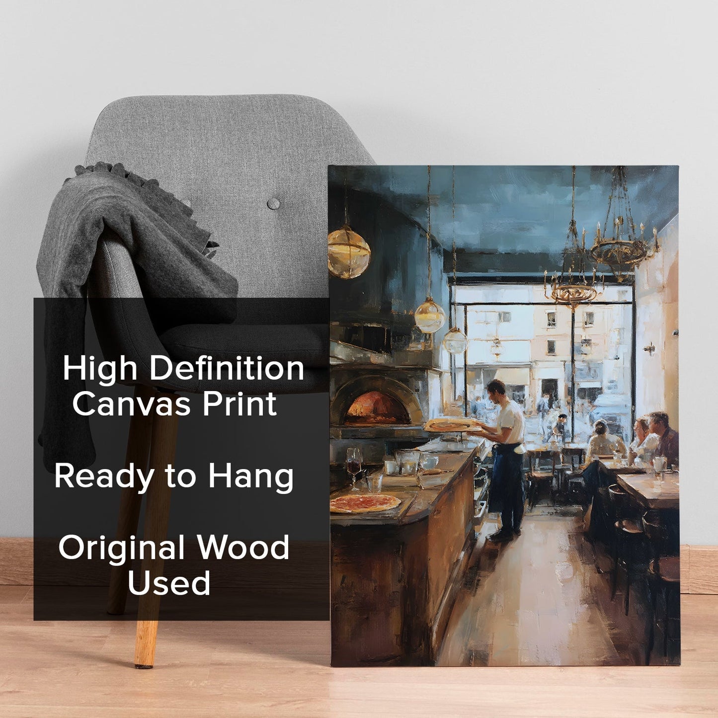 Italian Restaurant Rustic Dining Canvas Wall Art for Kitchen