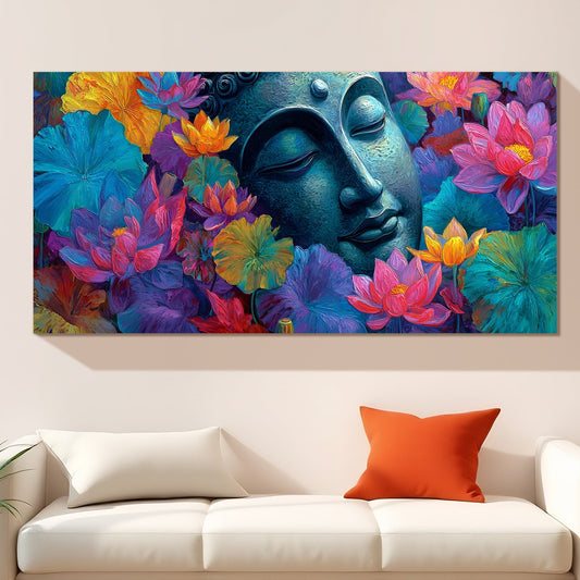 Elegant Buddha Canvas Painting for Peaceful Home Wall Décor