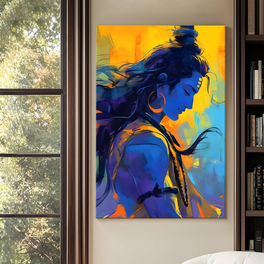 Lord Shiva Canvas Wall Art Painting for Home & Office Décor
