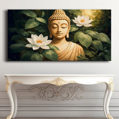 Premium Buddha Canvas Painting for Serene & Spiritual Home Décor