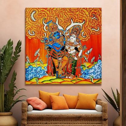 Traditional Kerala Mural Wall Art for Elegant Home Décor