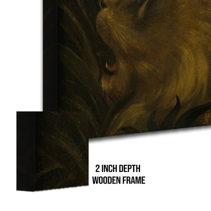 Head of a Lion Henri Rousseau Painting Canvas Wall Art Decor