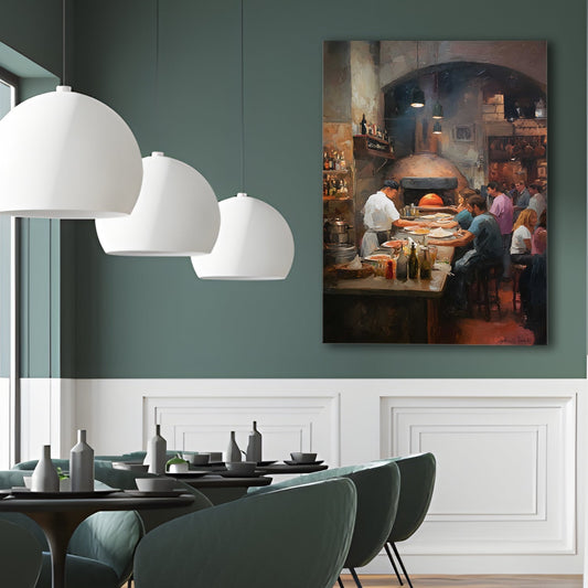 Rustic Italian Pizzeria Wall Art – Vintage Kitchen & Café Canvas