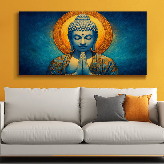 Aesthetic Lord Buddha Canvas Painting for Peaceful Home Décor
