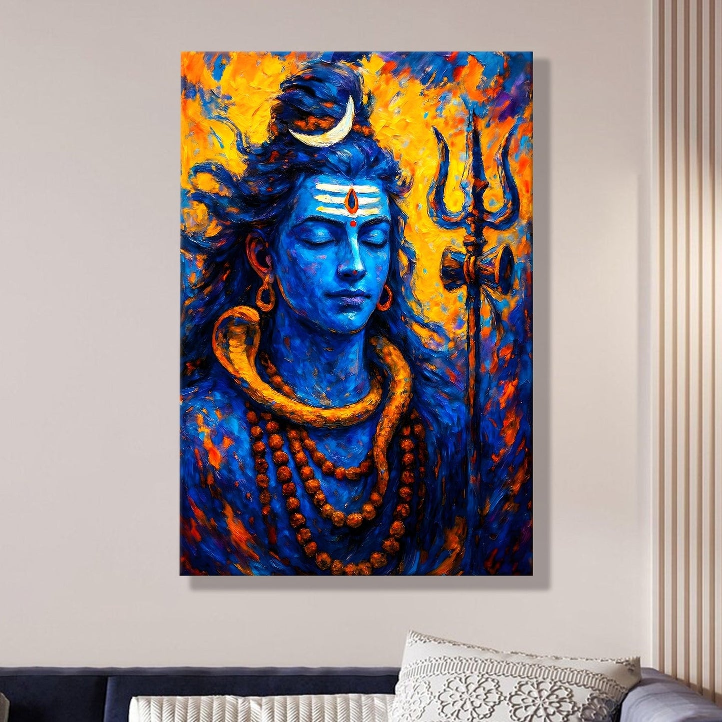 Lord Shiva Canvas Wall Art Painting for Home & Living Room Décor