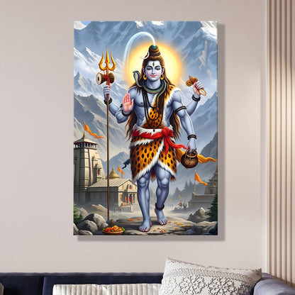 Mahadev Shiva Canvas Wall Art Painting for Home & Office Décor