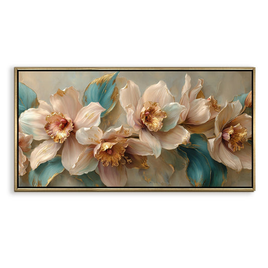 Cattleya Orchid Style Flower Wall Art Elegant Floral Canvas Decor