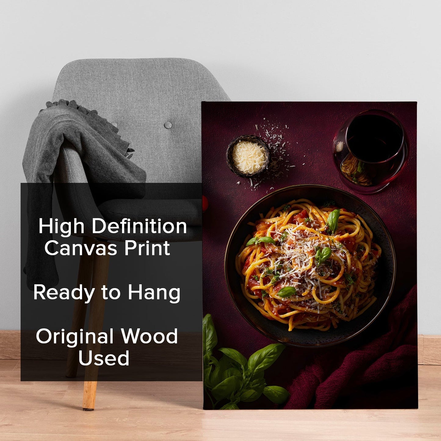 Italian Pasta Wall Art – Kitchen Café Restaurant Food Canvas