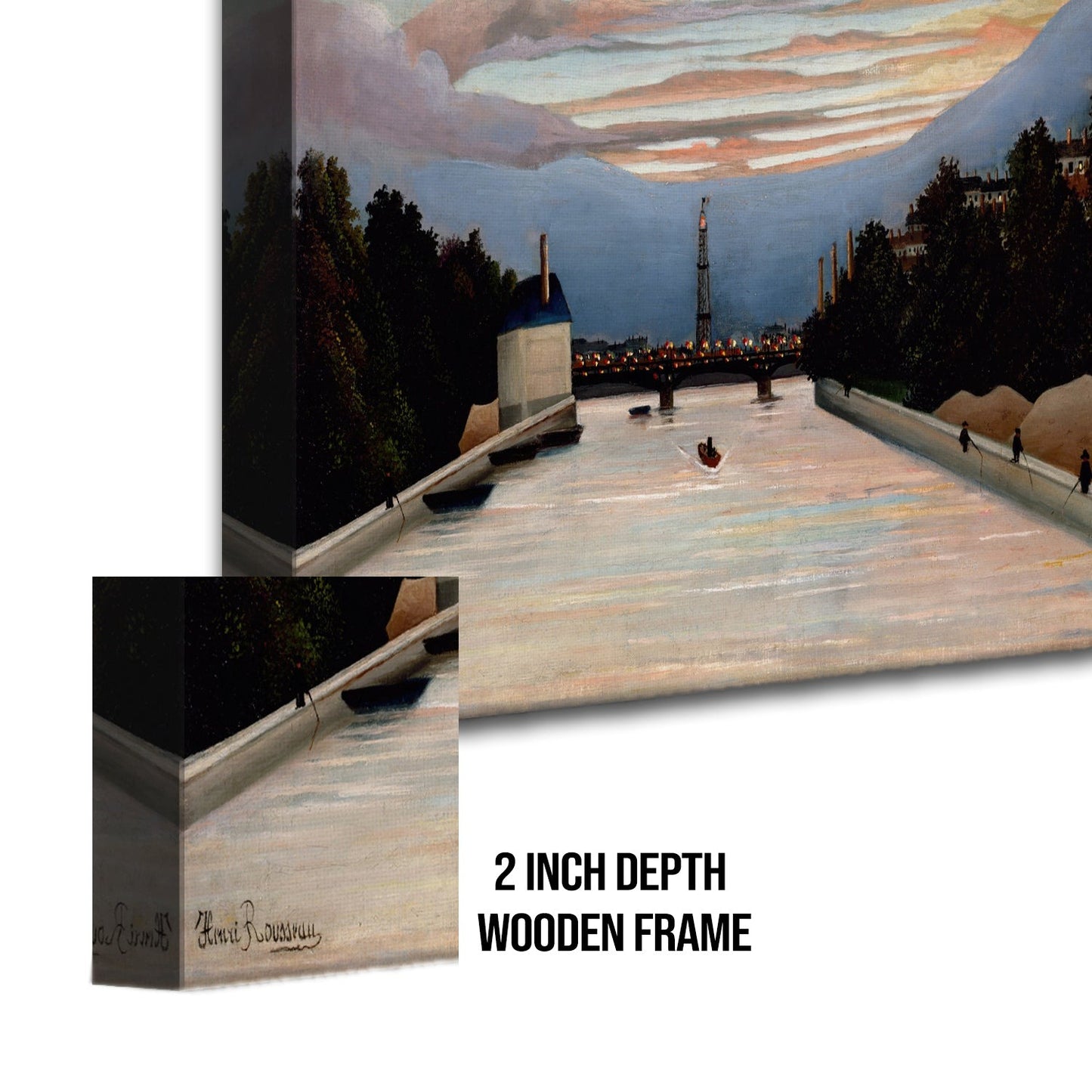 View of the Pont de Sèvres Henri Rousseau Canvas Wall Art Decor