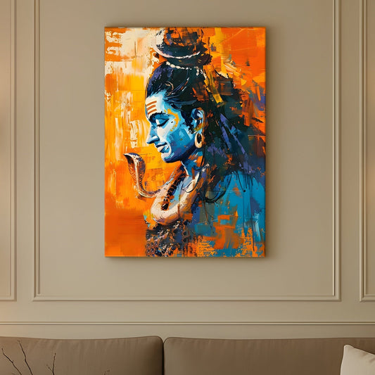 Lord Shiva Canvas Wall Art Painting for Home Décor & Living Room