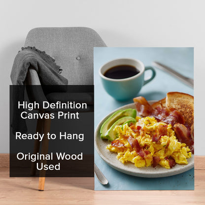 Classic American Breakfast Wall Art – Cozy Kitchen Diner Canvas