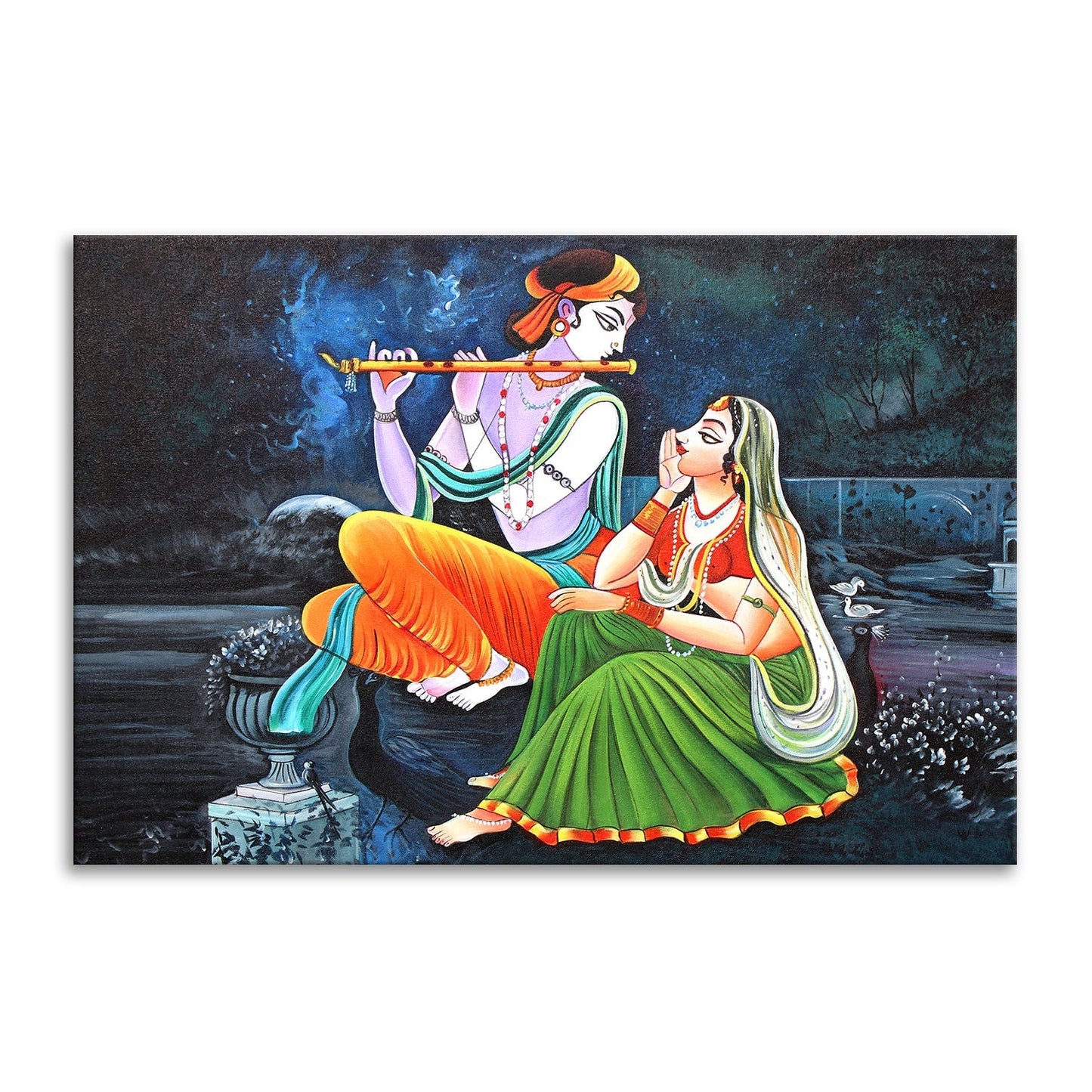 Radha Krishna Eternal Harmony Canvas Wall Art for Home Décor