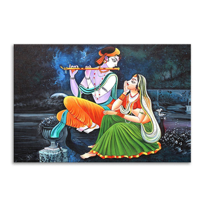 Radha Krishna Eternal Harmony Canvas Wall Art for Home Décor