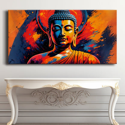 Divine Lord Buddha Canvas Painting for Calm Home Wall Décor