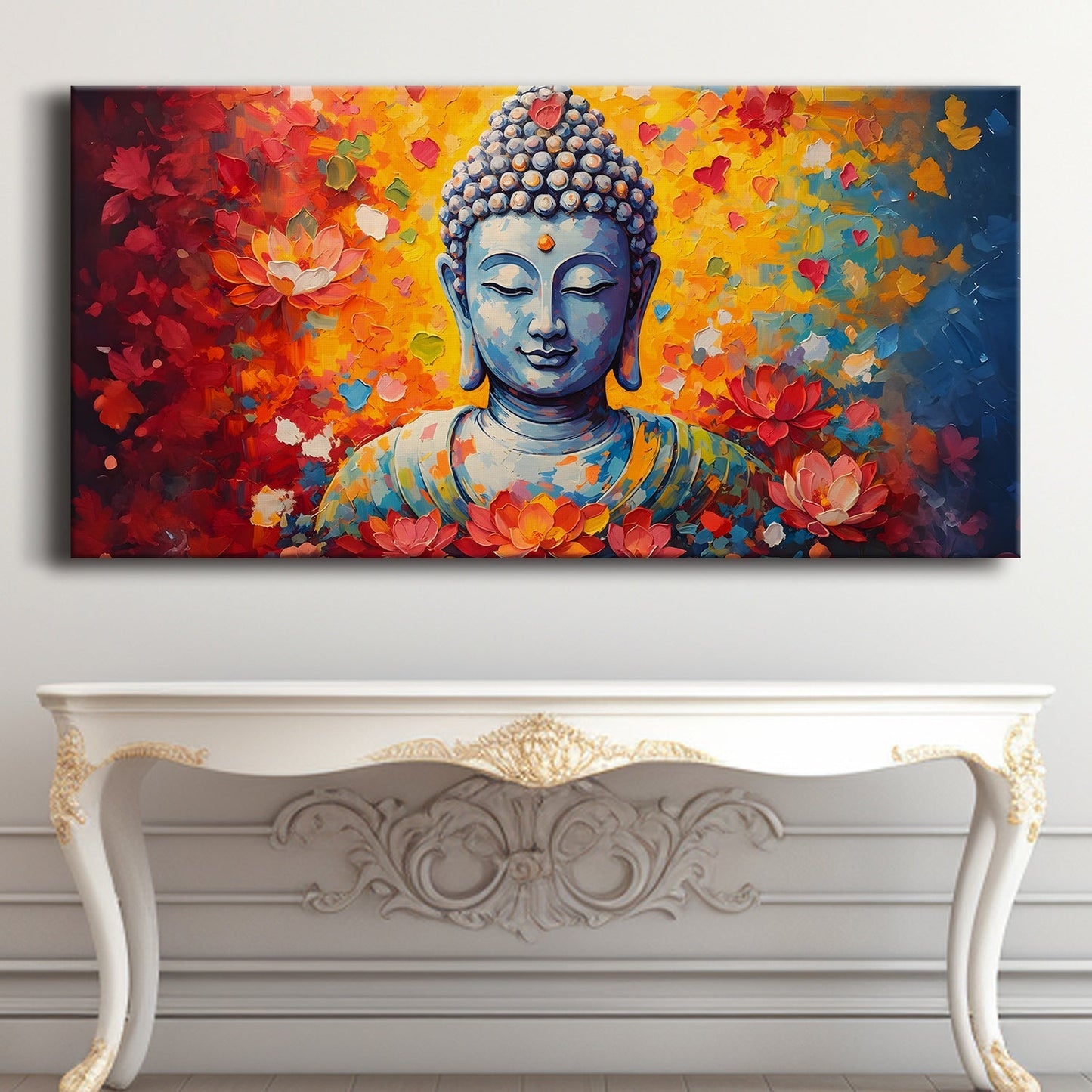 Premium Lord Buddha Canvas Painting for Peaceful Home Décor