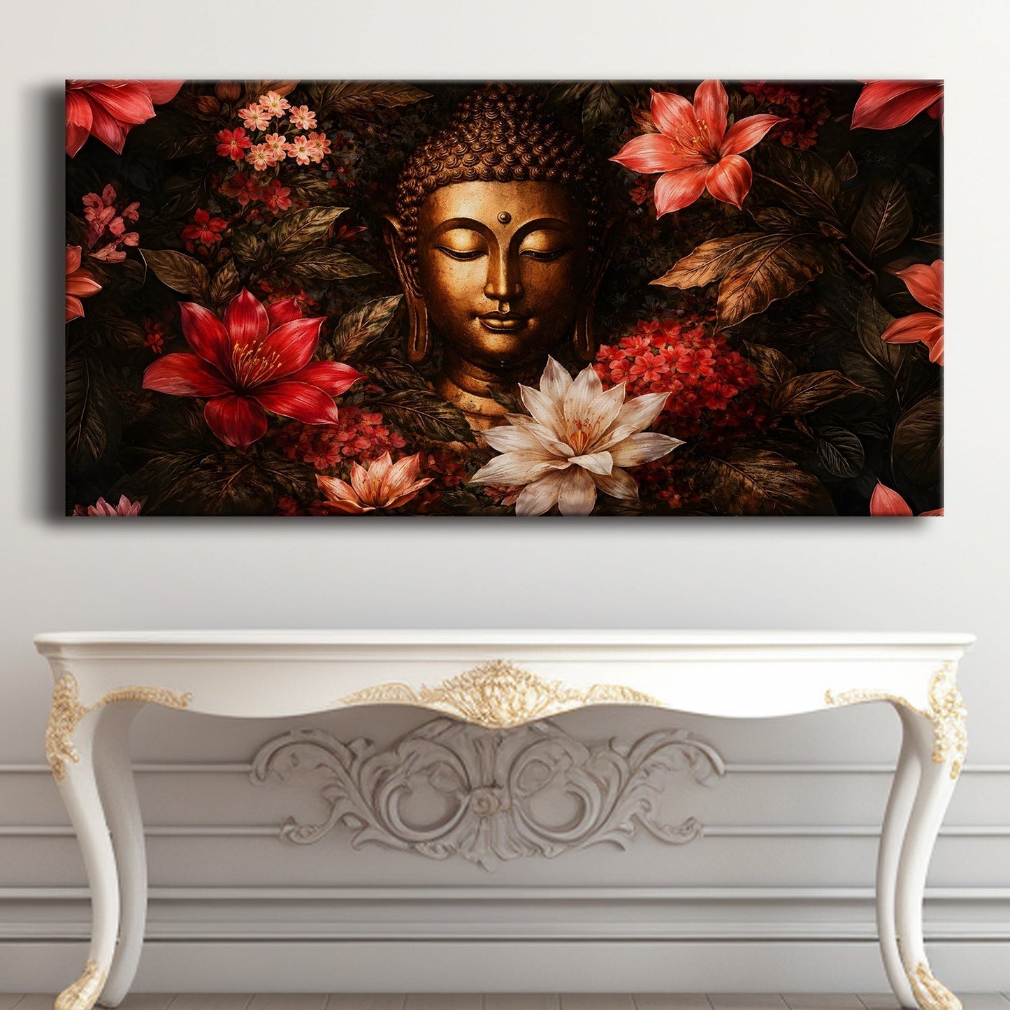 Lord Buddha Canvas Painting for Peaceful Spiritual Home Décor