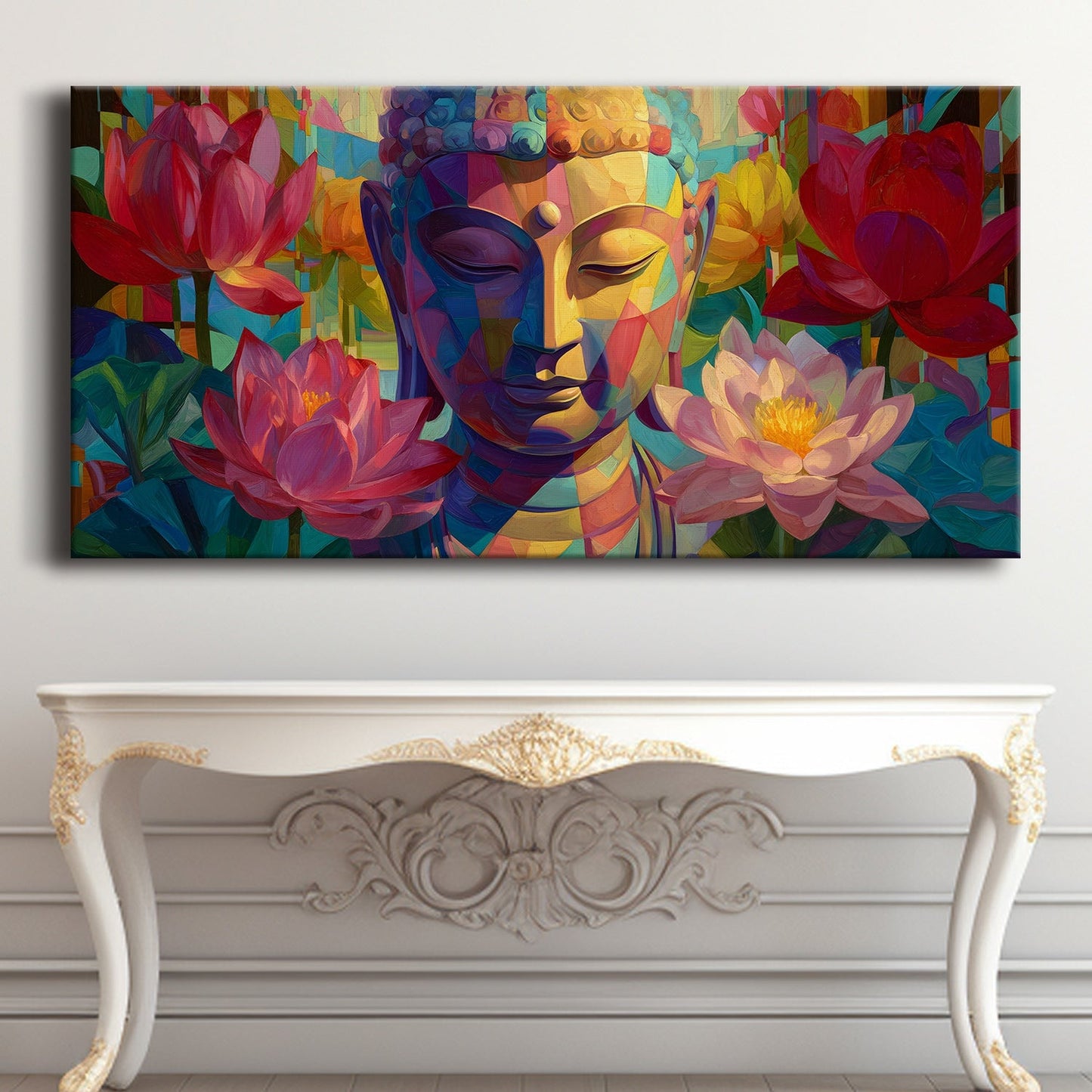 Classic Lord Buddha Canvas Painting for Peaceful Home Décor