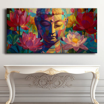Classic Lord Buddha Canvas Painting for Peaceful Home Décor