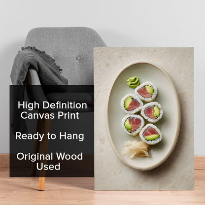 Minimalist Sushi Wall Art – Japanese Kitchen Restaurant Canvas