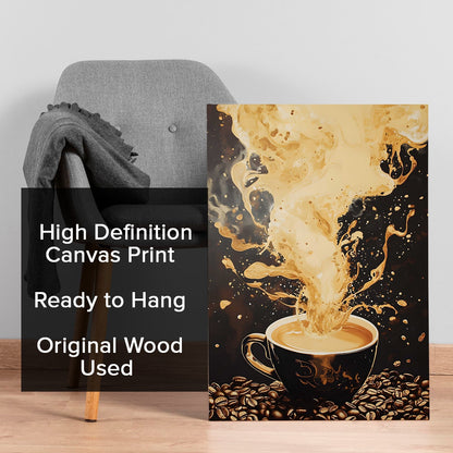 Golden Energy Canvas Wall Art Painting for Modern Home Décor