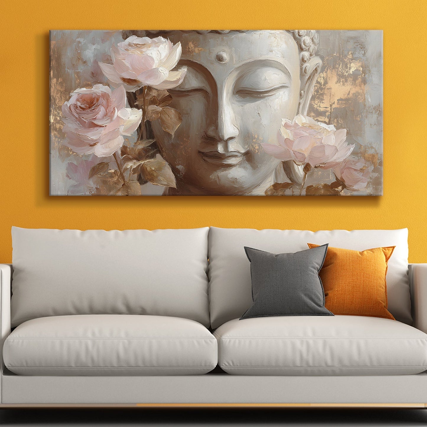 Designer Lord Buddha Canvas Painting for Serene Home Décor