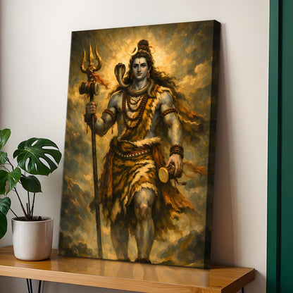 Lord Shiva Canvas Wall Art Painting for Home Living Room Décor