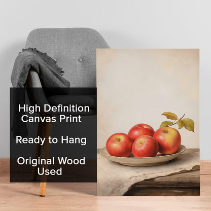 Classic Fruit Bowl Still Life Wall Art – Elegant Kitchen Canvas
