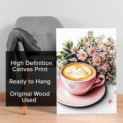 Blush Café Elegance Canvas Wall Art for Kitchen & Dining Décor