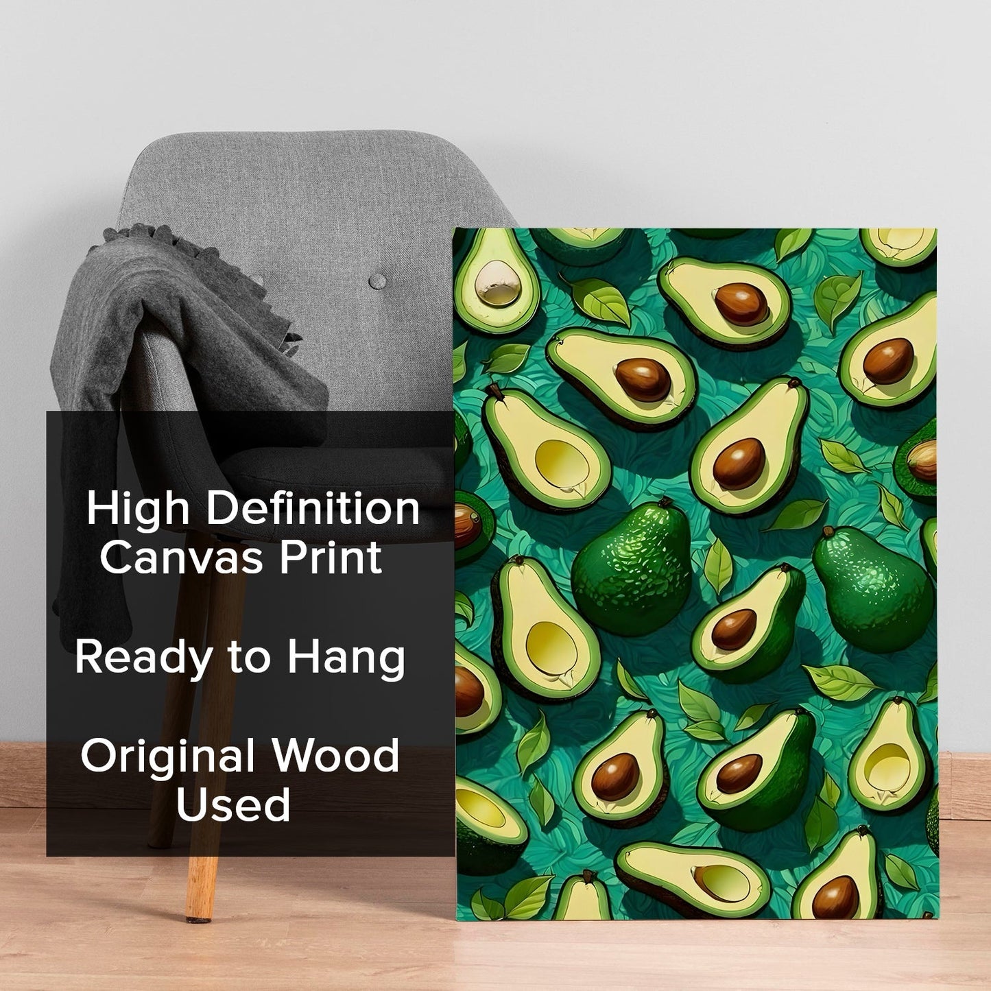 Avocado Love Canvas Wall Art for Vibrant Kitchen Décor