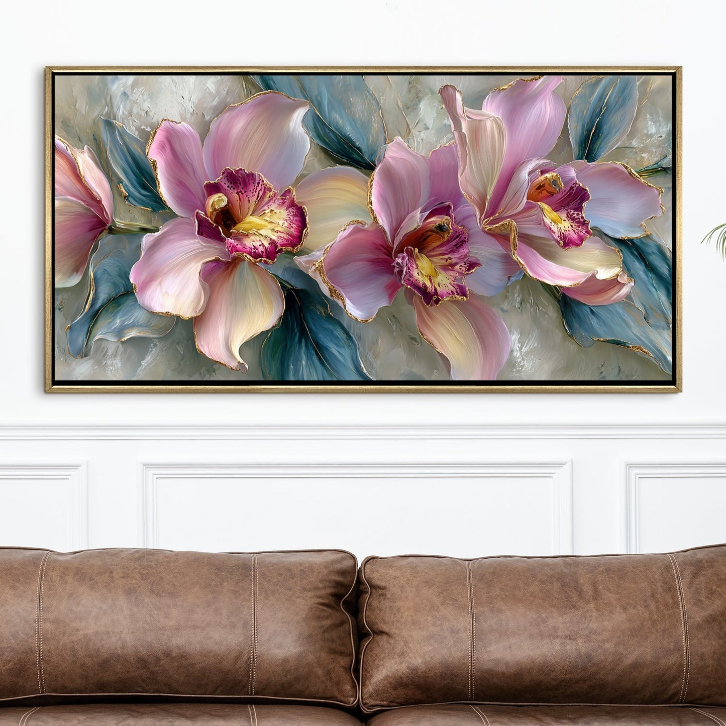 Cattleya Orchid Style Flower Wall Art