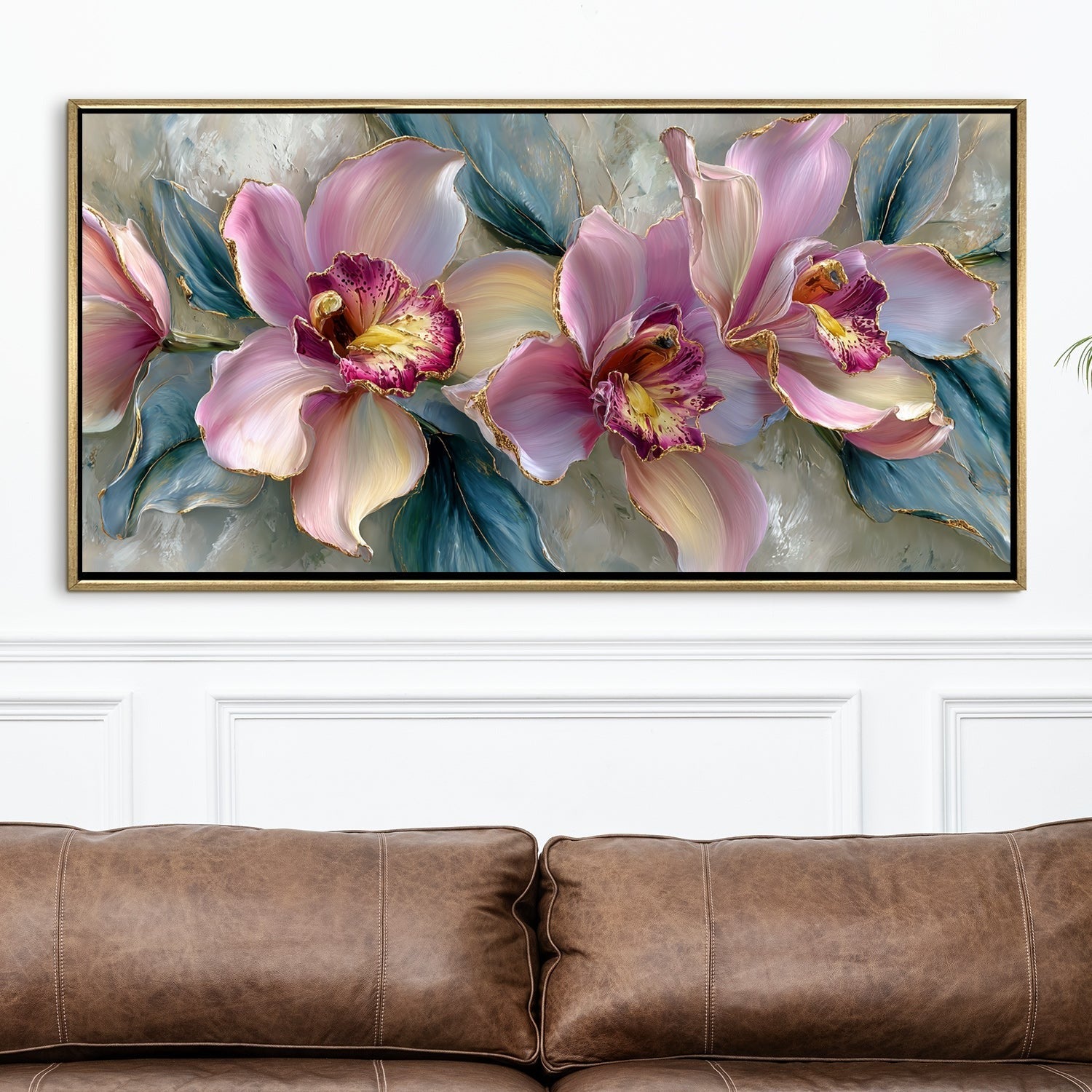 Cattleya Orchid Style Flower Wall Art