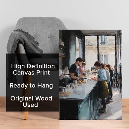 Modern Café Bar Wall Art – Contemporary Kitchen Canvas Decor