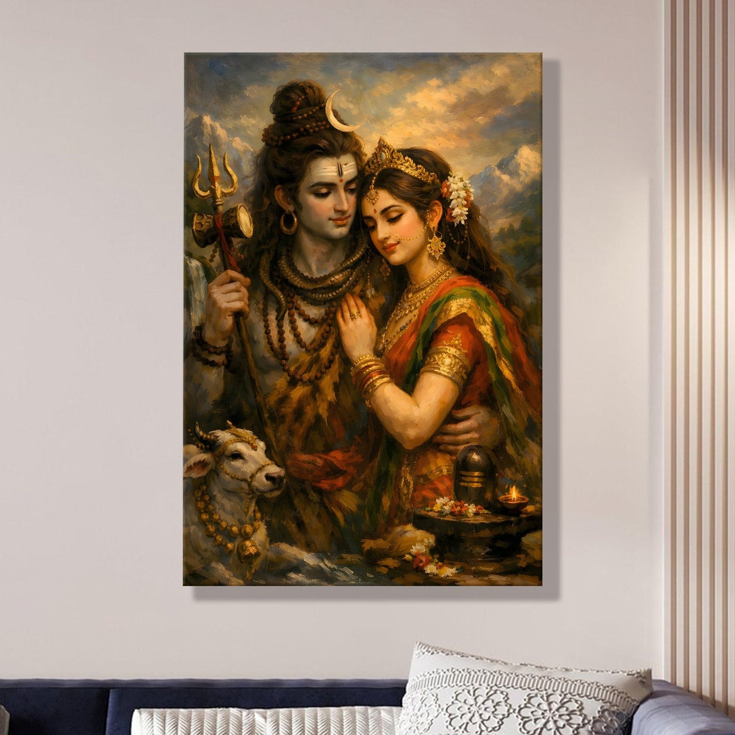 Lord Shiva HD Canvas Wall Art Painting for Home & Office Décor