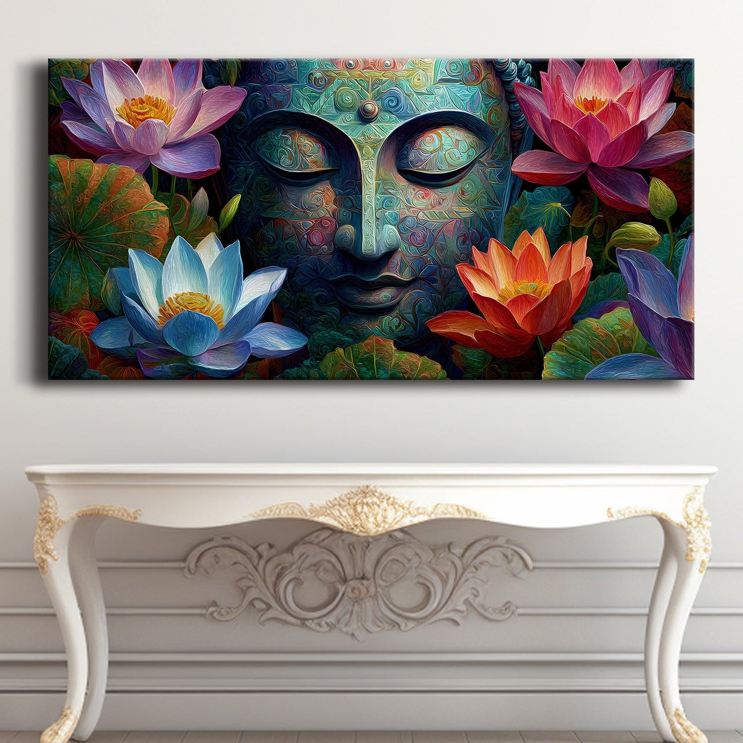 Serene Buddha Canvas Painting for Calm & Elegant Home Décor