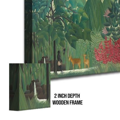 Equatorial Forest with Monkeys Henri Rousseau Canvas Wall Art