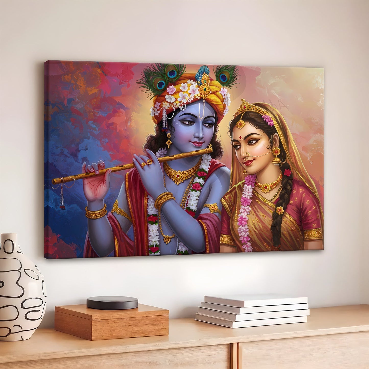 Radha Krishna Timeless Harmony Canvas Wall Art for Home Décor