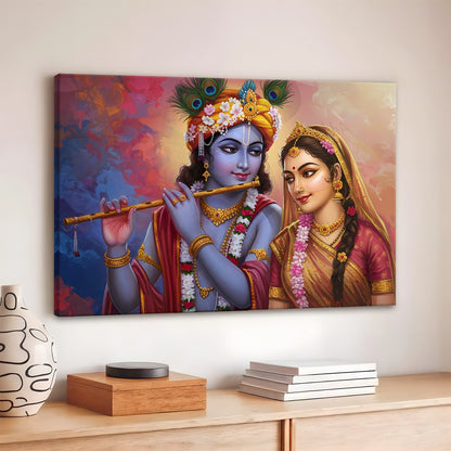 Radha Krishna Timeless Harmony Canvas Wall Art for Home Décor