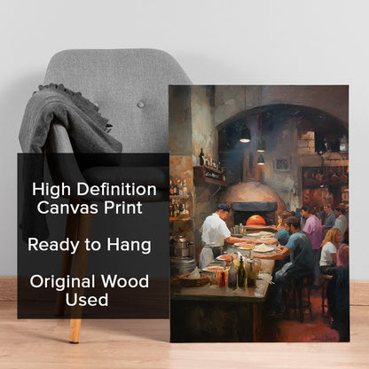 Rustic Italian Pizzeria Wall Art – Vintage Kitchen & Café Canvas