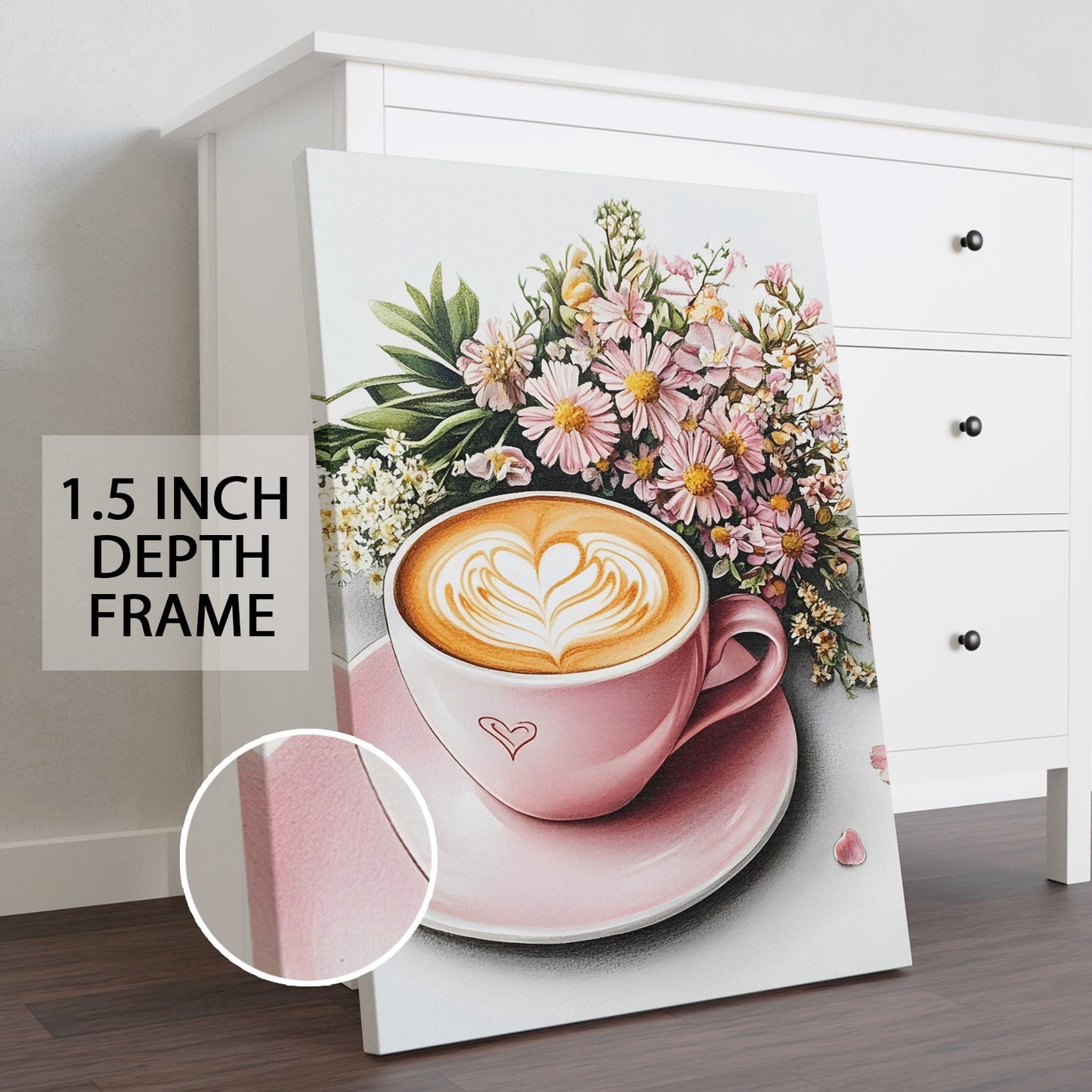 Blush Café Elegance Canvas Wall Art for Kitchen & Dining Décor