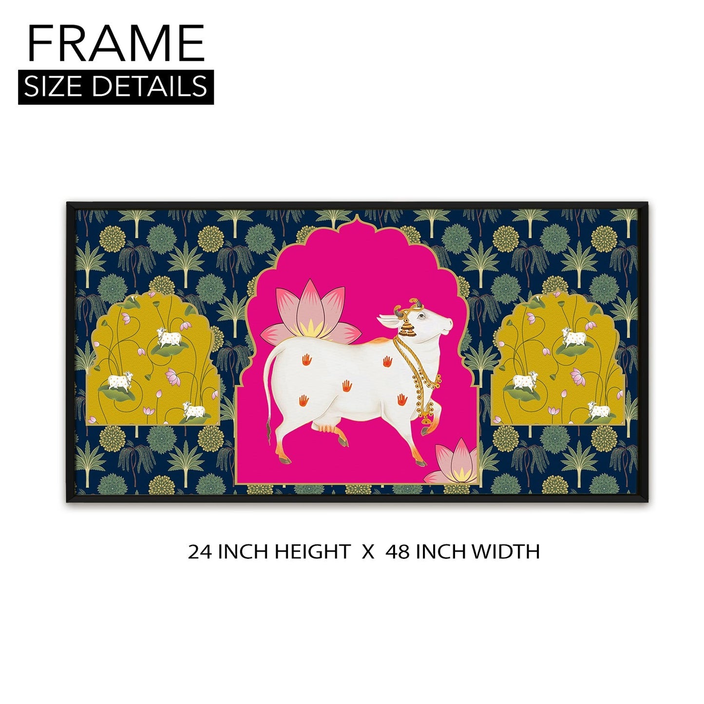 Traditional Indian Pichwai Canvas Wall Art Painting Home Decor