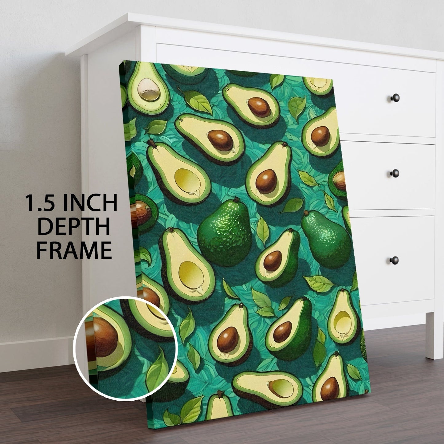 Avocado Love Canvas Wall Art for Vibrant Kitchen Décor