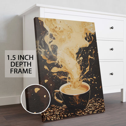 Golden Energy Canvas Wall Art Painting for Modern Home Décor