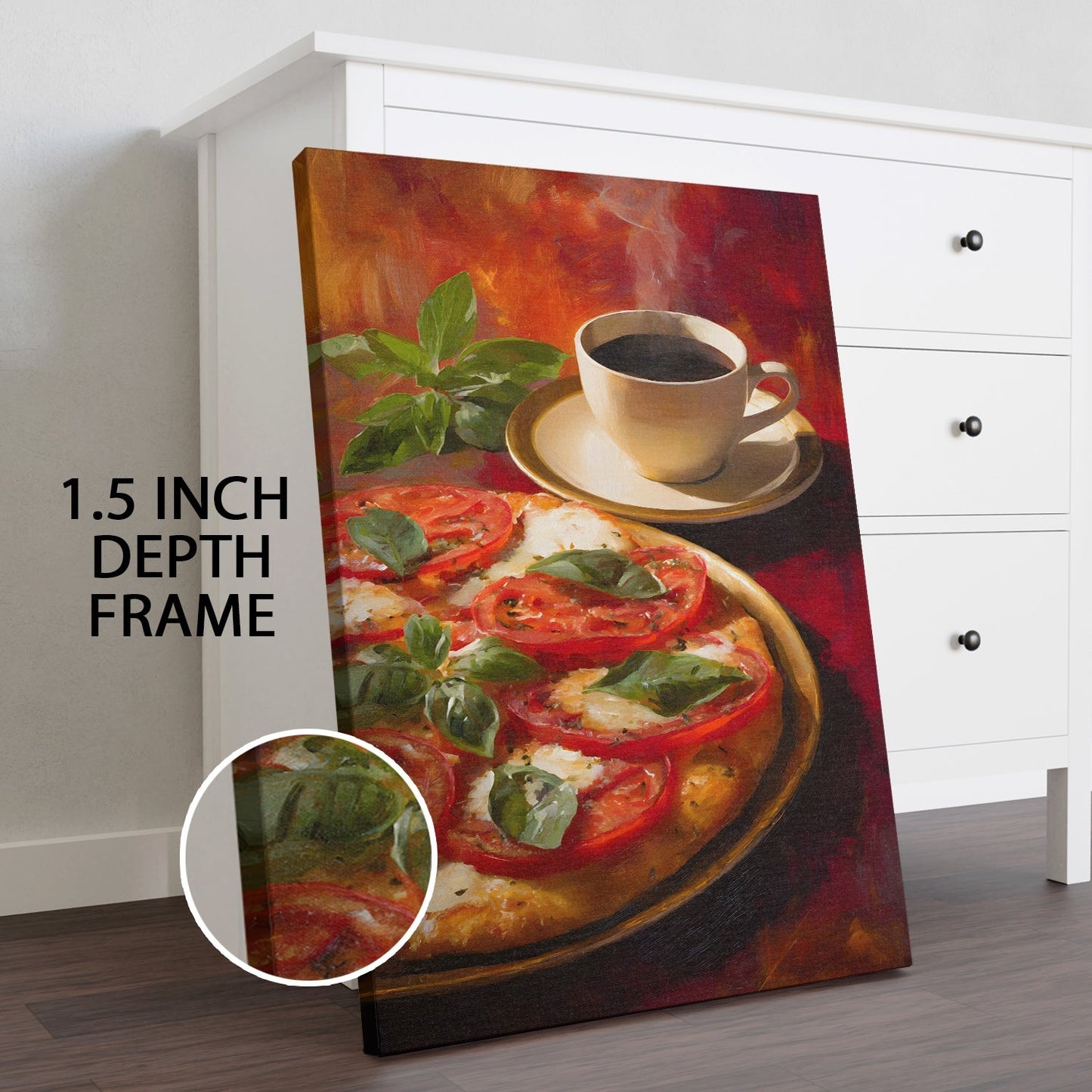 Italian Pizza & Coffee Wall Art – Kitchen Café Restaurant Canvas