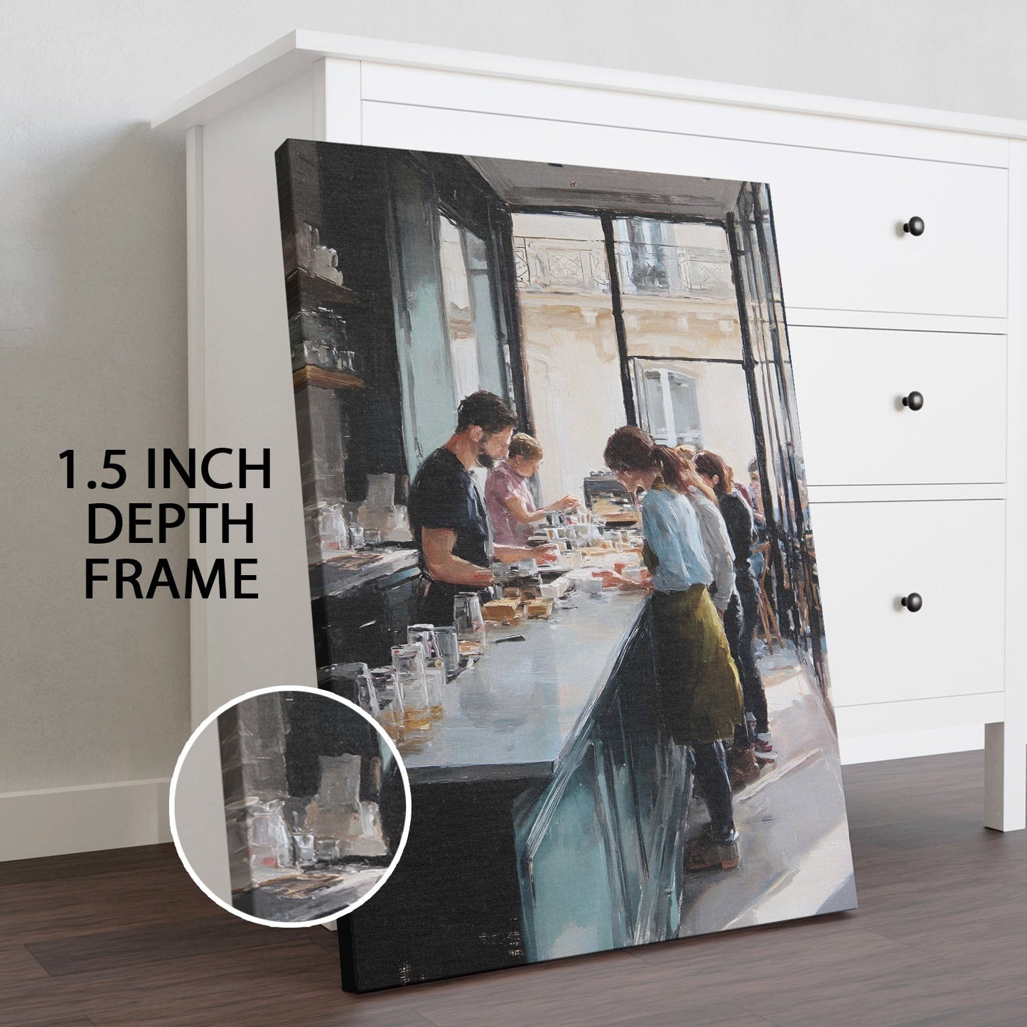 Modern Café Bar Wall Art – Contemporary Kitchen Canvas Decor