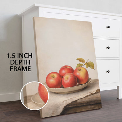 Classic Fruit Bowl Still Life Wall Art – Elegant Kitchen Canvas