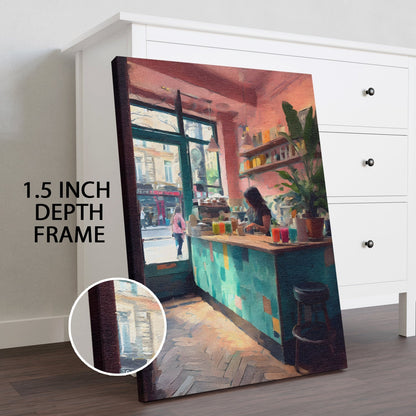Modern Juice Bar Wall Art – Fresh & Vibrant Café Canvas Decor