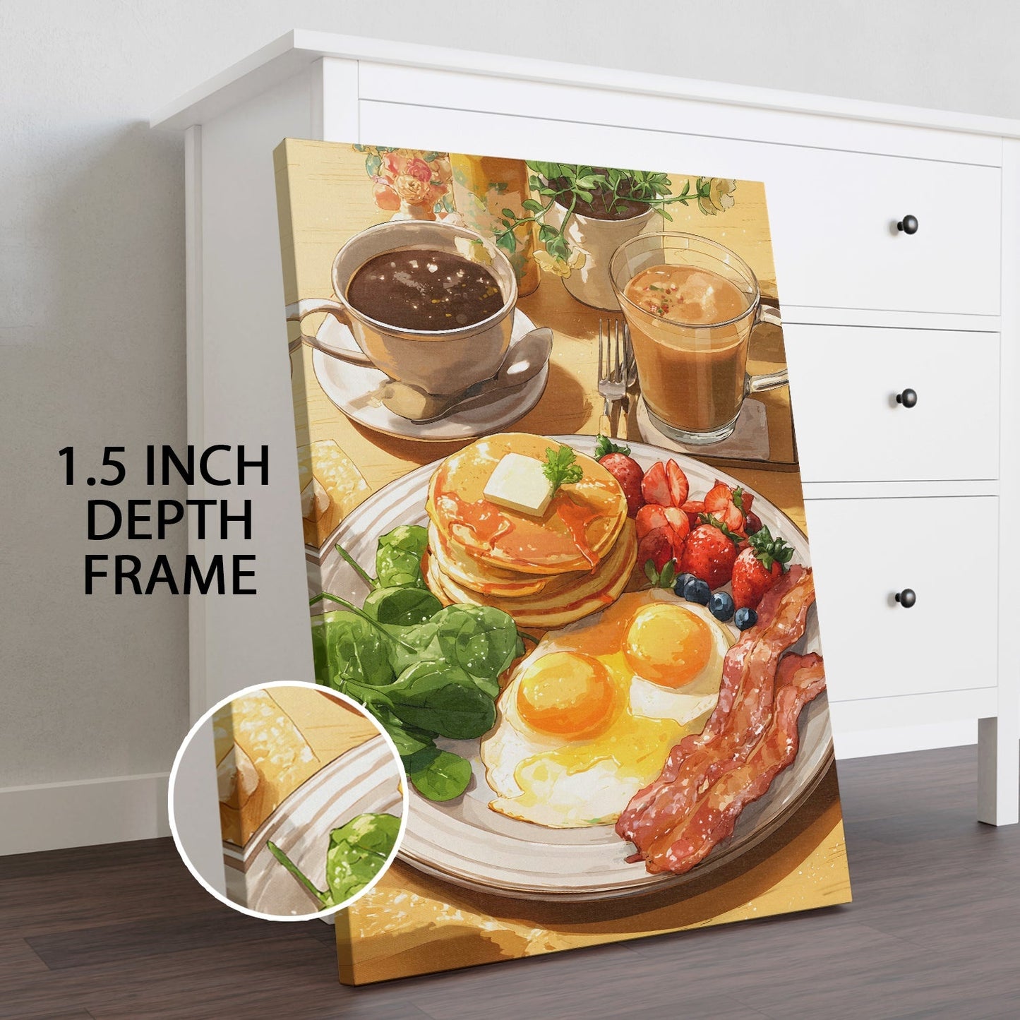 Cheerful Kitchen Café Wall Art – Bright & Stylish Canvas Decor
