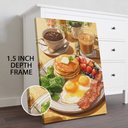 Cheerful Kitchen Café Wall Art – Bright & Stylish Canvas Decor