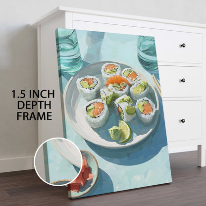 Food Painting Wall Art – Kitchen Restaurant Café Sushi Bar Canvas