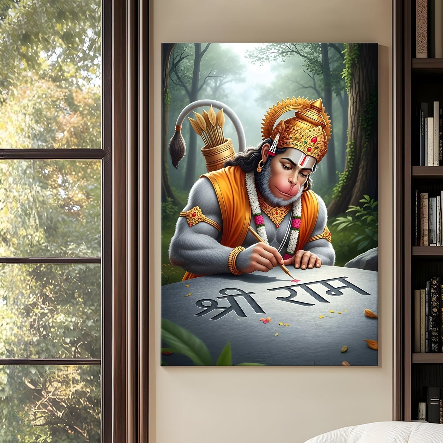 Divine Lord Hanuman Canvas Wall Art